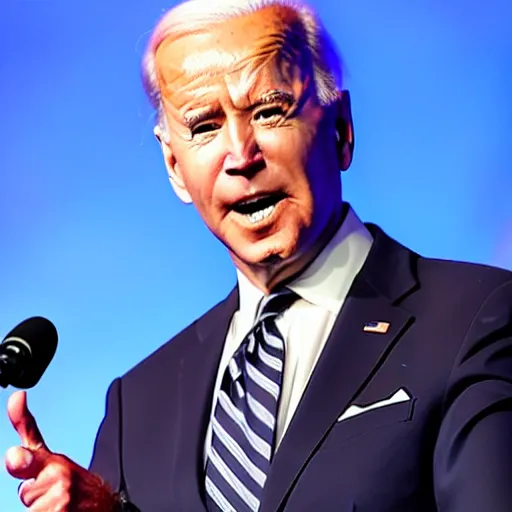 Prompt: joe biden accidentally says bruh during presidential rally
