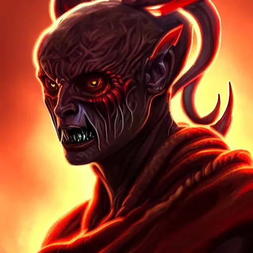 Image similar to Kitava insatiable hunger, path of exile, demon, savage, powerful, artstation, concept art, digital painting, highly detailed, portrait