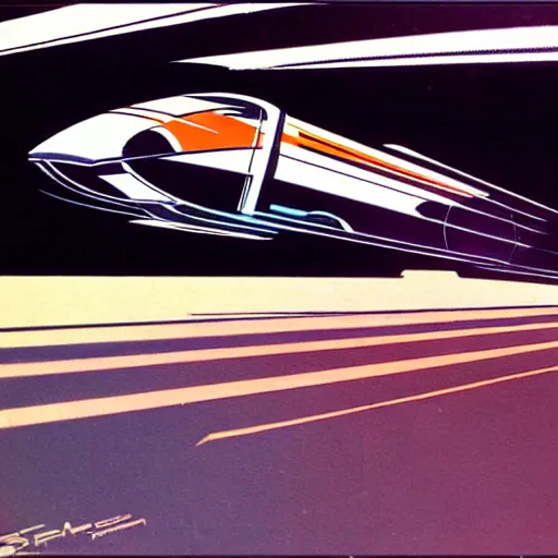 Image similar to concept art for rocket powered bus, painted by syd mead, high quality