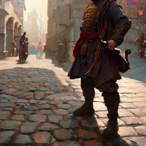 Image similar to greg manchess portrait of a sword stuck between cobblestones, profile picture, organic painting, sunny day, matte painting, bold shapes, hard edges, street art, trending on artstation, by huang guangjian, gil elvgren, ruan jia, randy vargas, greg rutkowski