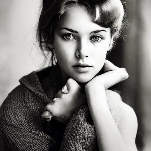 Image similar to beautiful ukrainian young woman by terry o'neill