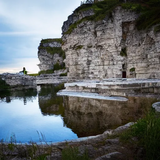 Image similar to an old limestone quarry converted to a swimming area, in oland swedem, photographed by trey ratcliff