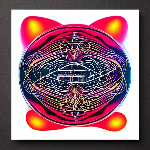Prompt: “ psychedelic poster art ” cat skeleton aerial horror shape medical diagram “ optical illusion ” 1 0 2 4 x 1 0 2 4