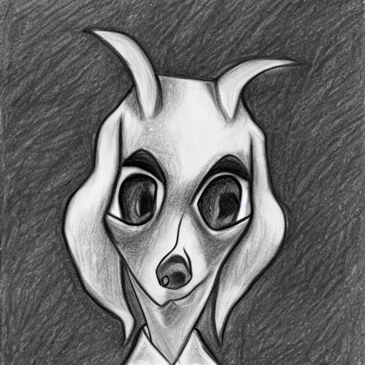 Prompt: drawing of a dog by mrrevenge in the style of corpse bride