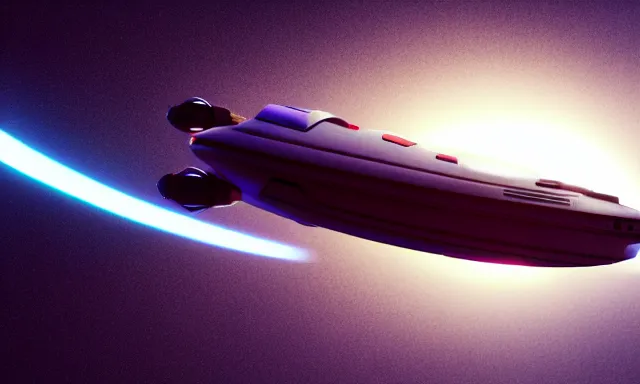 Image similar to octane render, spaceship