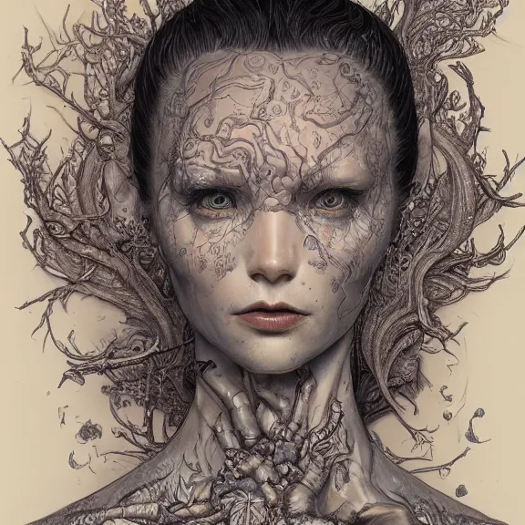 Image similar to a highly detailed portrait in the style of james jean and in the style of gerald brom.