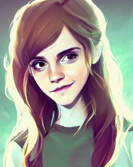 Image similar to beautiful full body Emma Watson smiling, art by lois van baarle and loish and ross tran and rossdraws and sam yang and samdoesarts and artgerm, digital art, highly detailed, intricate, sharp focus, Trending on Artstation HQ, deviantart, unreal engine 5, 4K UHD image