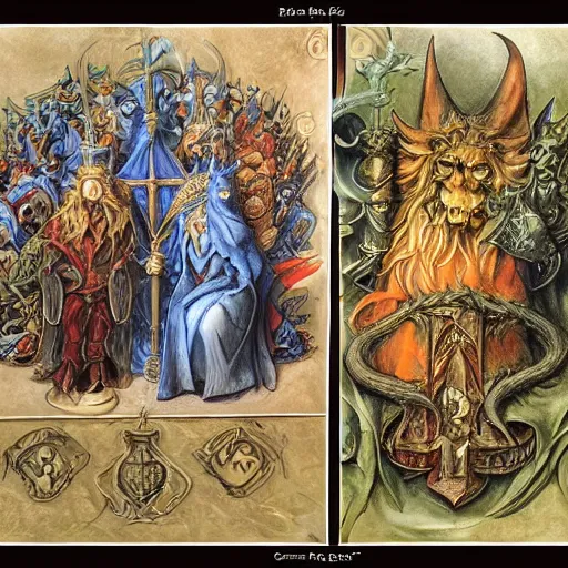 Image similar to coat of arms by brian froud