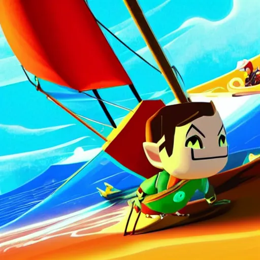 Image similar to Elon Musk in Zelda Wind Waker, 4k, UHD