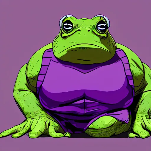Prompt: Thanos riding a giant frog, digital art, trending on artstation, HDR