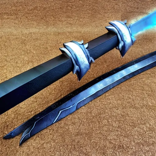 Image similar to A battle sword filled with lightning