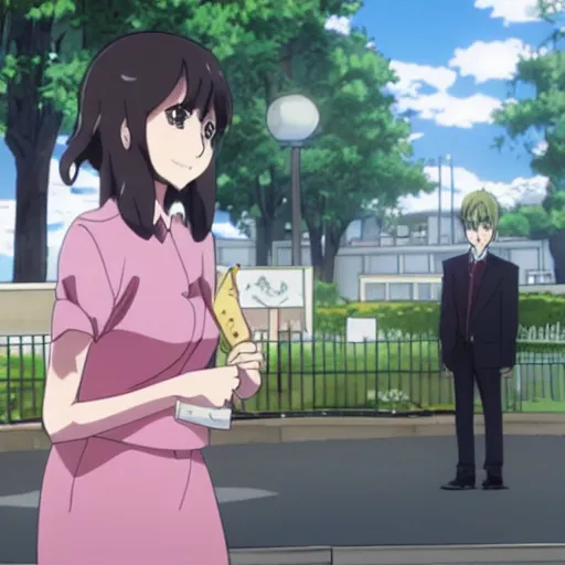 Image similar to still of clara oswald from makoto shinai anime