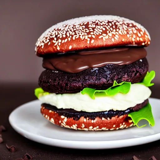 Image similar to chocolate burger