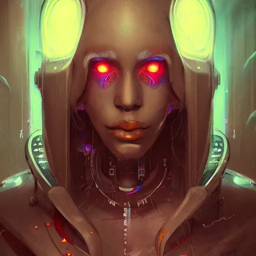 Prompt: portrait of a beautiful cybernetic drow, cyberpunk concept art by pete mohrbacher and seb mckinnon and beksinski and josan gonzales, digital art, highly detailed, intricate, sci-fi, sharp focus, Trending on Artstation HQ, deviantart, unreal engine 5, 4K UHD image