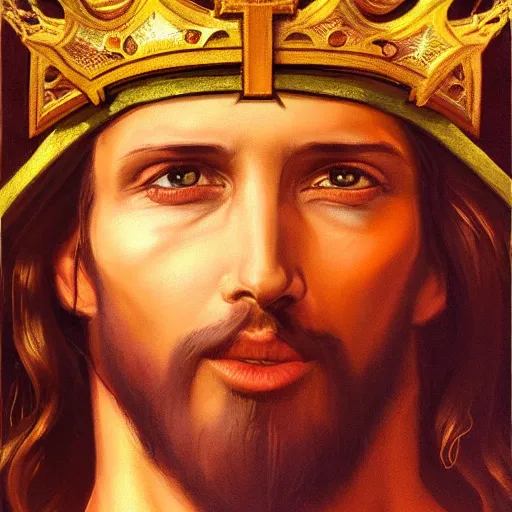 Image similar to portrait of jesus with a lizard head, crown of thorns, cross, christianity, intricate, elegant, highly detailed, centered, grungy, digital painting, artstation, concept art, smooth, sharp focus, boris vallejo