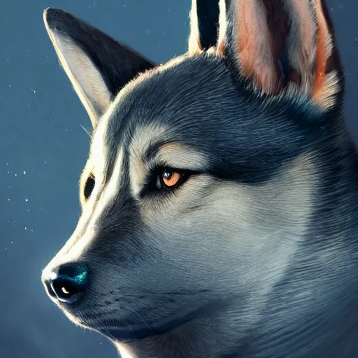 Prompt: Swedish vallhund, magnificent, close up, details, sharp focus, elegant, highly detailed, illustration, by Jordan Grimmer and greg rutkowski and PiNe and Imoko and wlop and maya takamura, intricate, beautiful, Trending artstation, pixiv, digital Art