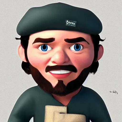 Image similar to che guevara as a pixar character