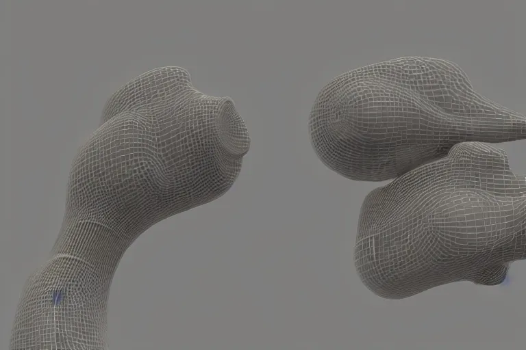 Prompt: side view of 3d biomechanic skin cells as geometric shapes, cells made from machinery, 3d Unreal Engine, render