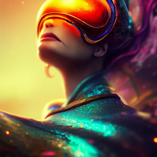 Image similar to beautiful colorful snail, magic of fire and magic of ice. occult cyberpunk, ancient futuristic, dark art, occult. by Petros Afshar, by artgerm, by Eddie Mendoza, by Peter mohrbacher, octane render, 3d, unreal engine, depth of field, bokeh, motion blur, blur