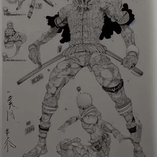 Image similar to stunning full body character design by masashi kishimoto, hyper-detailed masterpiece