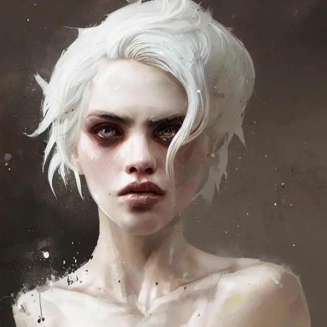 Prompt: beauty girl, white hair, hyper detailed, insane details, intricate, elite, elegant, luxury, by ismail inceoglu dragan bibin hans thoma greg rutkowski alexandros pyromallis rene maritte illustrated, perfect face, fine details, realistic shaded, fine - face, pretty face