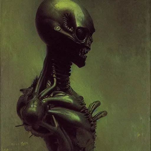 Image similar to alien by ilya repin