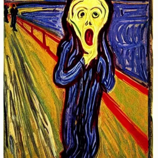 Image similar to munch's the scream featuring macaulay culkin from home alone