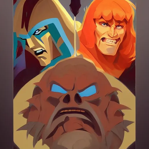 Prompt: face icon stylized minimalist he - man and the masters of the universe, loftis, cory behance hd by jesper ejsing, by rhads, makoto shinkai and lois van baarle, ilya kuvshinov, rossdraws global illumination