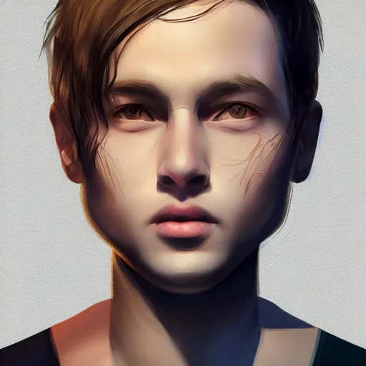 Image similar to Portrait of Young Multi, digital art, artstation,