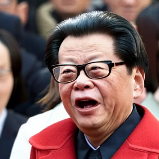 Prompt: china leader jiang zemin freak out