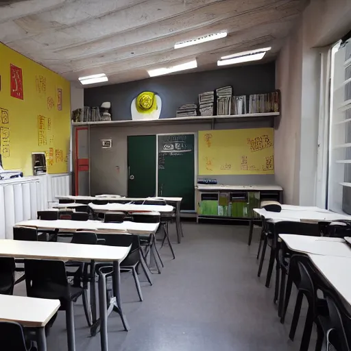 Prompt: la cantine de l'ecole