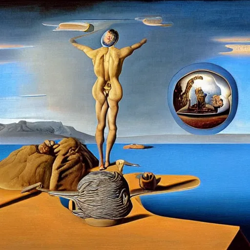Prompt: the internet eats itself alive, a painting by salvador dali, ultra detailed, surrealism, award winning, 8 k,