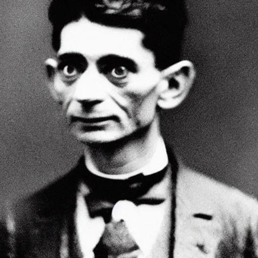 Image similar to franz kafka as a zombie, 19th century photography