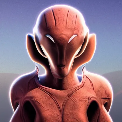 Image similar to profile picture of a martian alien, highly detailed, photorealistic