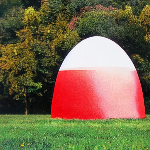 Image similar to An ufo built by chickens painted by Gerhard Richter