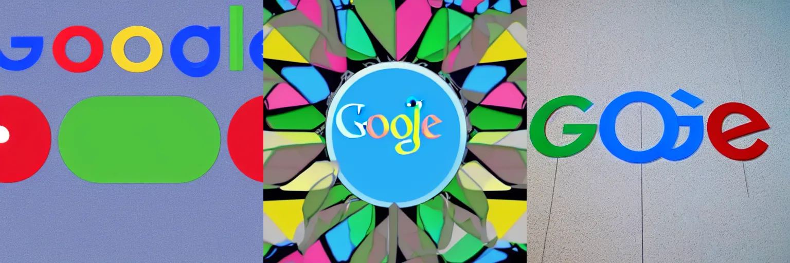 Prompt: Google logo, inverted colors