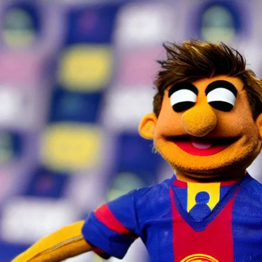 Image similar to xavi hernandez and joan laporta as a muppet