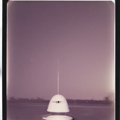 Image similar to Polaroid photo of alien spacecraft