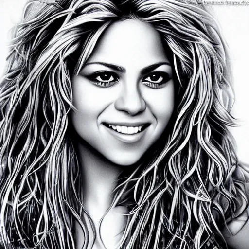 Image similar to Shakira, beautiful, highly detailed portrait, photorealistic, ultra-detailed, 3d, cartoon, Up