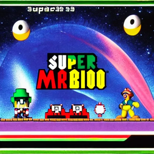 Image similar to super Mario bros super show in space