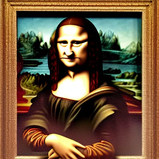 Image similar to dog mona lisa, highly detailed