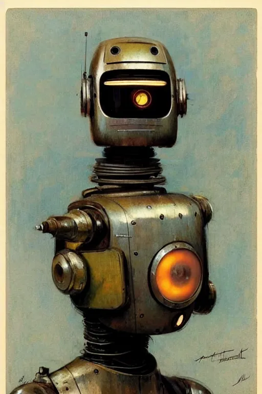 Image similar to ( ( ( ( ( 1 9 5 0 s robot, robert kinoshita, android. muted colors. ) ) ) ) ) by jean - baptiste monge, tom lovell!!!!!!!!!!!!!!!!!!!!!!!!!!!!!!