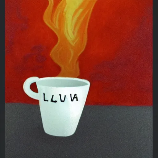 Image similar to a cup of lava