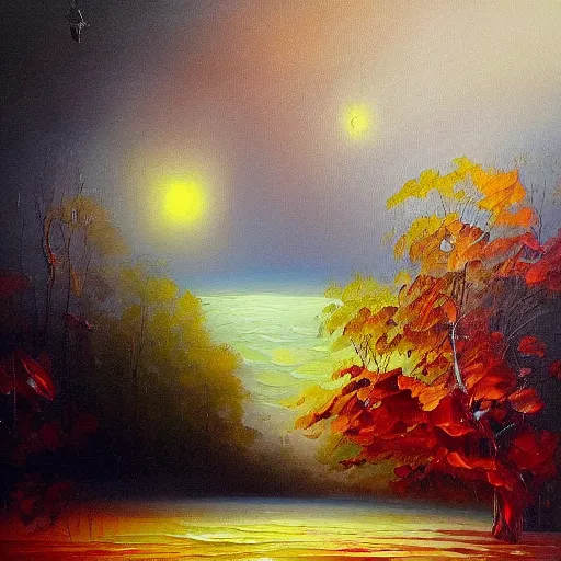 Image similar to a painting seen only in a dream, oil painting