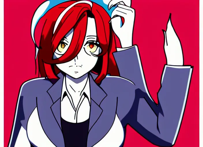 Image similar to dana scully, anime style by studio trigger