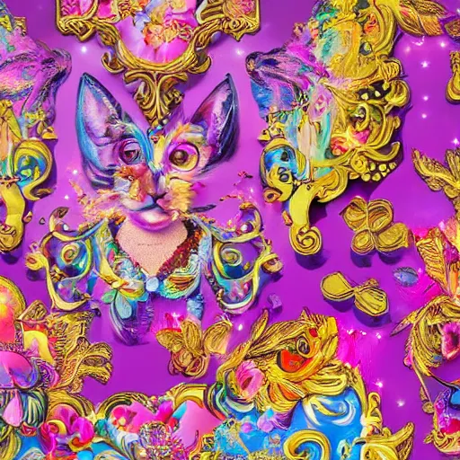 Image similar to Lisa Frank and Baroque collaboration