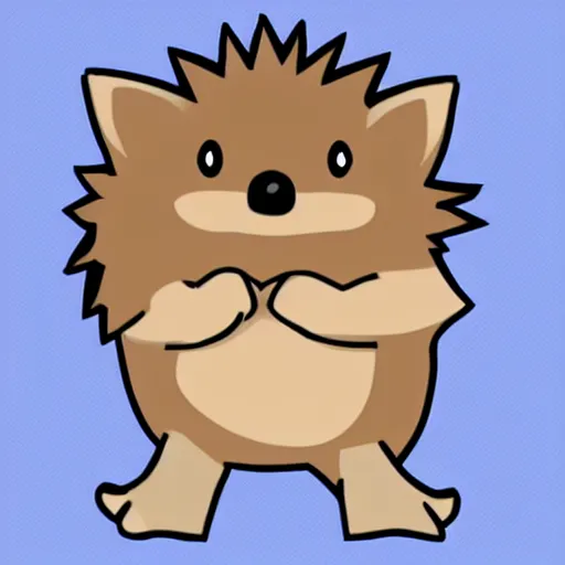 Image similar to twitch emote of a cute hedgehog, adorable, cute