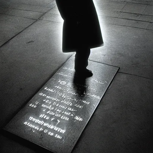 Image similar to a headstone with justin sun hologram, by annie leibovitz, shallow depth of field, cinematic lighting, dystopian futurism