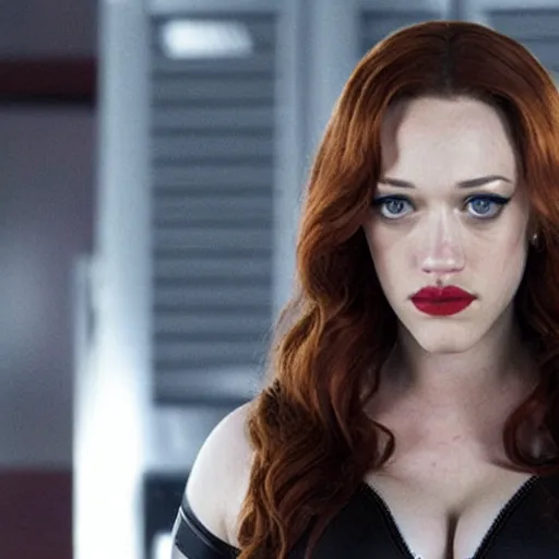 Image similar to a still of kat dennings as black widow in iron man 2 ( 2 0 1 0 )