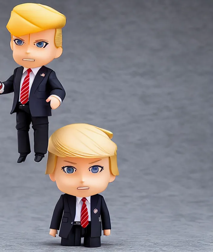 Image similar to donald trump nendoroid, well - designed, proportional, realistic lighting